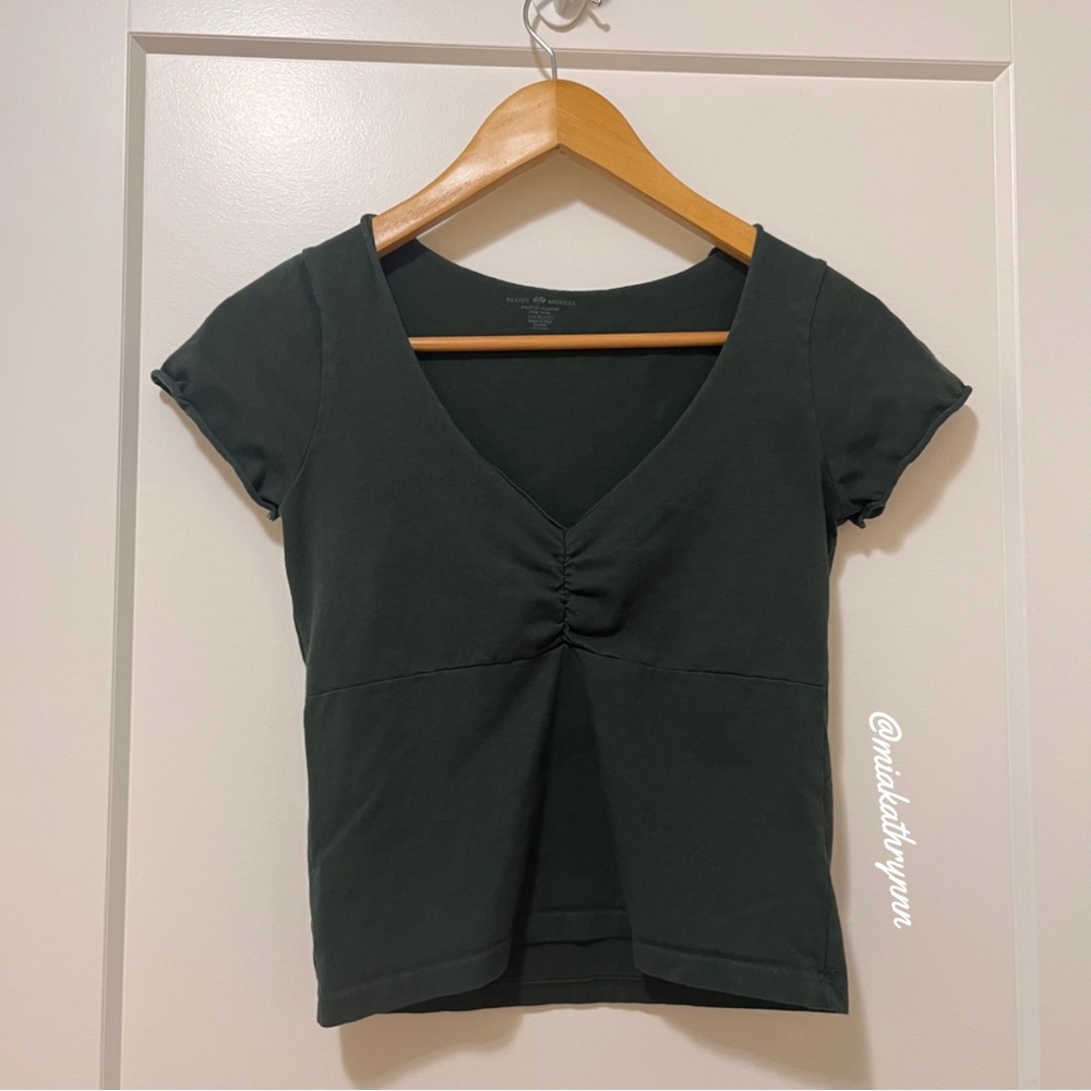 BRANDY MELVILLE - Cotton Tee - Dark Green - Women’s O/S